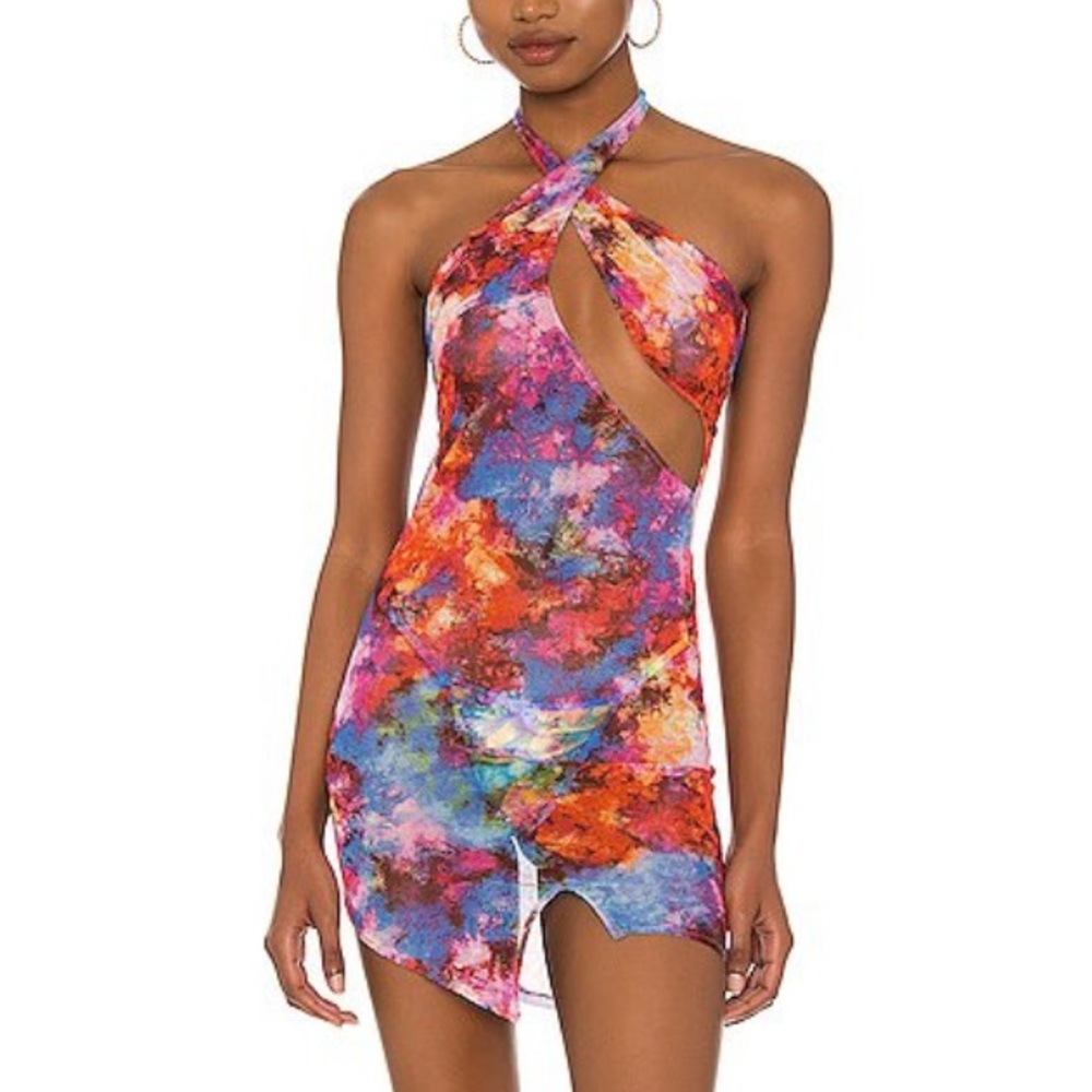 REVOLVE Tie Dye Wrap Dress